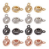 Yilisi 16Pcs 4 Colors Brass Micro Pave Clear Cubic Zirconia Charms FIND-YS0001-03-9