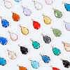 AHADERMAKER 24pcs 12 colors Faceted Glass Pendants GLAA-GA0001-51-1