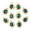 10Pcs Alloy Rhinestone Pendants ALRI-YW0001-25D-1