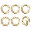 6Pcs Brass Spring Gate Rings KK-BC0014-90-1