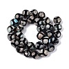 Tibetan Style Natural Agate dZi Beads Strands G-Q606-12MM-01-2