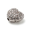 Brass Micro Pave Cubic Zirconia Beads KK-L229-076A-P-2