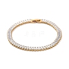 Clear Cubic Zirconia Tennis Bracelet BJEW-E009-03G-1