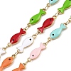 304 Stainless Steel Enamel Fish Link Chains CHS-F023-01J-G-1