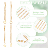 40Pcs 4 Styles 304 Stainless Steel Chain Extender STAS-UN0060-89-5