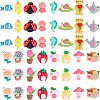 48Pcs 16 Style Resin Cabochons CRES-CA0001-14-1