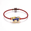 Braided Genuine Cowhide Cord Bracelets BJEW-F360-A01-5