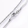 304 Stainless Steel Singapore Chain Necklaces NJEW-O102-31P-2