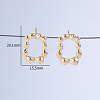 Simple Rectangle Brass Stud Earrings TV5260-4
