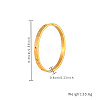 Golden Stainless Steel Micro Pave Cubic Zirconia Bangle for Women UD7429-2-2