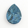 Natural Blue Crazy Agate Pendants G-S139-11-3