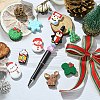 10Pcs 10 Styles Christmas Food Grade Eco-Friendly Silicone Focal Beads SIL-YW0001-30-6