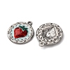 304 Stainless Steel Enamel Pendants STAS-P406-24P-2
