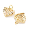 Brass Zircon Pendants KK-P271-24G-2