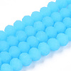 Imitation Jade Solid Color Glass Beads Strands EGLA-A034-J10mm-MD11-1