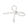 Alloy & Electroplated Glass Bowknot Chandelier Component Links PALLOY-D359-01-2