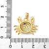 Brass Micro Pave Cubic Zirconia Pendants KK-P320-01A-G-3