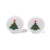 Christmas Theme Acrylic Stud Earrings for Women EJEW-U016-08P-2