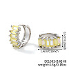 Brass Rectangle Hoop Earrings NZ4361-14-1