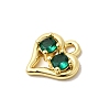 Brass Micro Pave Cubic Zirconia Pendants KK-L258-11G-02-2