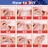 Independence Day DIY Acrylic Heart & Star Beads Keychain Making Kits DIY-AR0004-17-3