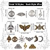 SUNNYCLUE 56PCS 14Style Tibetan Style Alloy Pendants TIBE-SC0007-16-2