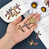 10Pcs 2 Colors Alloy Enamel Pendants ENAM-CJ0002-15-4