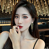 Alloy Rhinestone Star Tassel Chandelier Earrings FS-WGCE93B-01-3