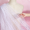 Star Moon Pattern Polyester Mesh Lace Fabric DIY-WH0504-446C-3