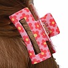 Flower Pattern PVC Plastic Claw Hair Clips PW-WG97083-04-2