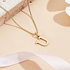 1pc 304 Stainless Steel Letter Pendant Necklaces NJEW-LP0001-38U-G-3