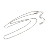 Brass Oval Link Chain Necklaces NJEW-D338-02P-2