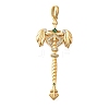 Brass Micro Pave Cubic Zirconia Big Pendants KK-B147-04G-11-1