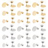 Unicraftale 36Pcs 6 Styles 304 Stainless Steel Stud Earring Findings STAS-UN0056-38-1