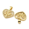Brass Micro Pave Clear Cubic Zirconia Pendants ZIRC-P113-07D-G-2