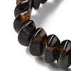 Bicone Natural Tiger Eye Beads Stretch Bracelets for Women Men BJEW-C097-05M-2