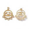 Brass Micro Pave Cubic Zirconia Pendants KK-B061-04G-1