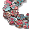 Dyed Synthetic Imperial Jasper Beads Strands G-D337-14mm-B04-4