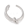 Non-Tarnish Simple Knotted 304 Stainless Steel Open Cuff Ring for Women Men RJEW-Z038-04P-2