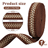 10 Yards Polyester Jacquard Ribbon OCOR-WH0101-187C-2