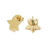 Star Ion Plating(IP) 304 Stainless Steel Stud Earring Findings STAS-I206-111G-2