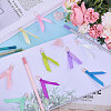 12Pcs Polyester Ribbon Bookmarks AJEW-CA00024-5