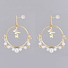 Dangle Stud Earrings EJEW-JE04065-01-5