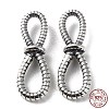 925 Thailand Sterling Silver Connector Charms STER-D003-34AS-3