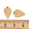 316 Surgical Stainless Steel Enamel Charms STAS-M073-42A-01G-3