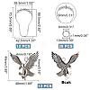 AHADERMAKER DIY Eagle Shower Curtain Hook Rings Making Kit DIY-GA0003-64-2