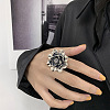 Flower Adjustabl Brass Cuff Rings FS-WGD8EDC-01-2