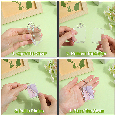 50Pcs Acrylic Photo Frame Keychain ZXFQ-SP0001-01-1