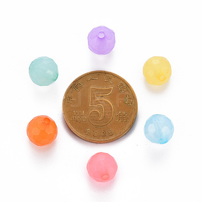 Transparent Acrylic Beads TACR-S154-62E-1