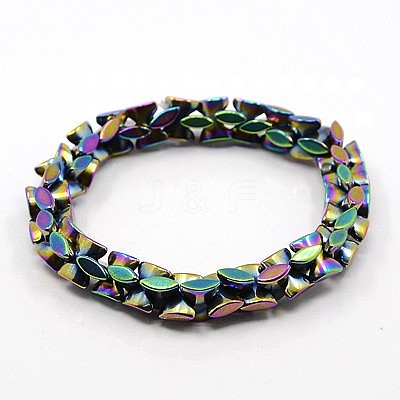 Fashion Non-Magnetic Synthetic Hematite Stretchy Bracelets BJEW-K001-02B-1